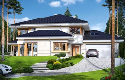 Солидный коттедж.   Проект солидного функционального коттеджа. 01