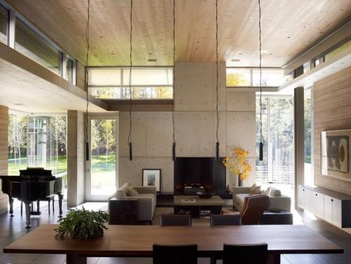 Особняк из бетона, стекла и дерева. 06