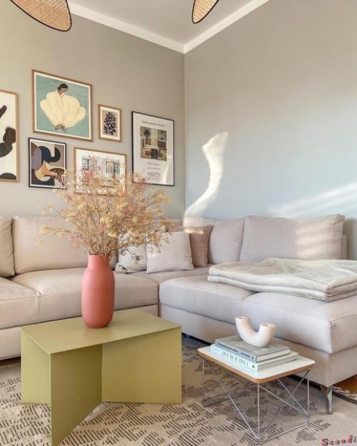 Эстетика современного интерьера в приятных базовых цветах и с прекрасным видом из больших панорамных окон. 03