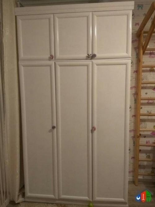 Рейки + краска, вот такой недорогой получился у нас ремонт шкафа. 01