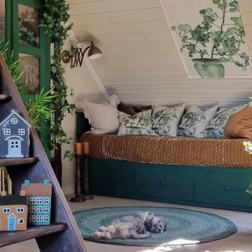 Посмотрите, как красив этот дом с зелёной мебелью. 03