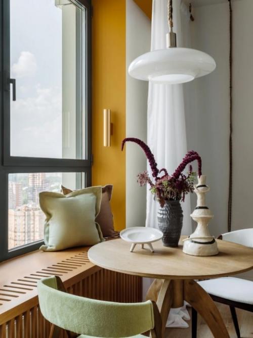 Бохо - интерьер квартиры - студии площадью 32 кв. 01