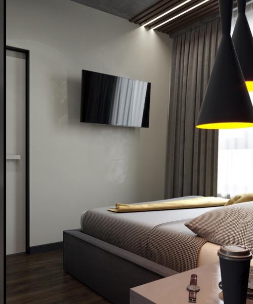 Проект 1-комнатной квартиры 45 кв. 08