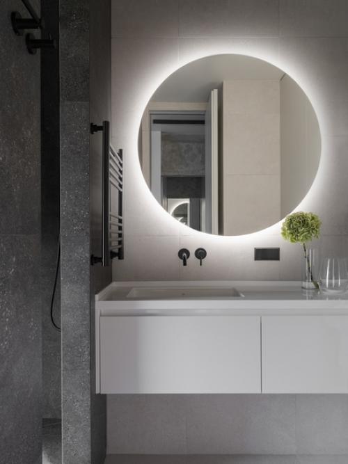 Строгий интерьер студии 36 кв. 07