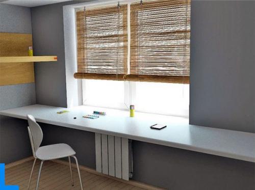 Подоконник - стол для небольших комнат своими руками. 03