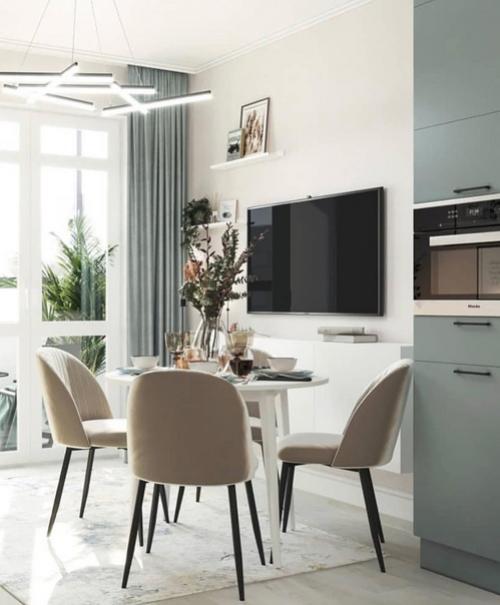 Дизайн кухни - гостиной 16 кв. 03