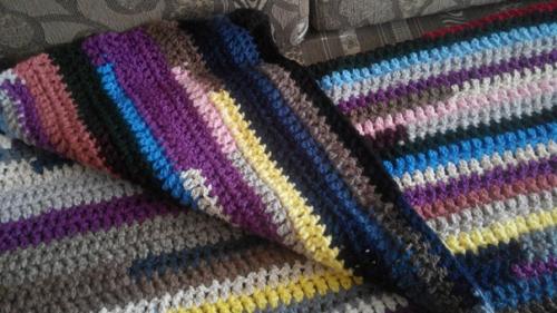 Красочные покрывала - пледы связаны крючком. 03