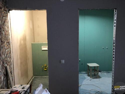 Процесс ремонта. Небольшой ванной комнаты. 03