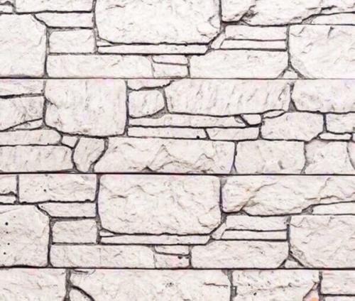 Гипсовая плитка евролит Романский Кирпич, выполненная в белом цвете или под покраску, имитирует старинную кирпичную кладку. 03