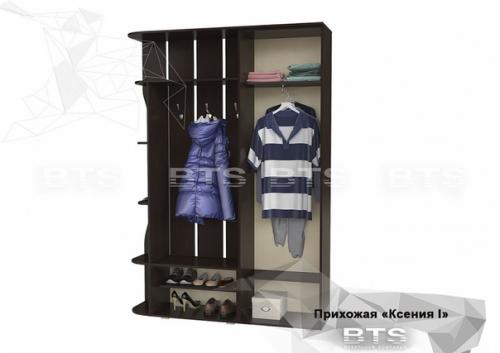 Прихожая Ксения - 1 приятно удивит вас своими компактными размерами и вместительными системами для хранения верхней одежды, обуви и аксессуаров. 01