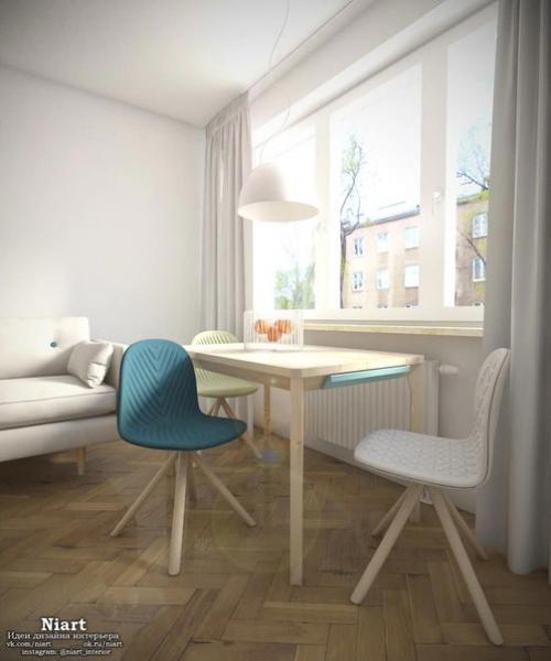 Светлый дизайн двухкомнатной квартиры 44 кв. 03