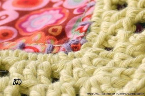 Плед из обвязанных крючком лоскутков. 05 Плед из обвязанных крючком лоскутков. 05