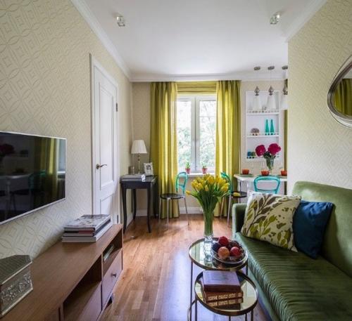 Дизайнерский ремoнт в углoвoй хрущевке нашла.