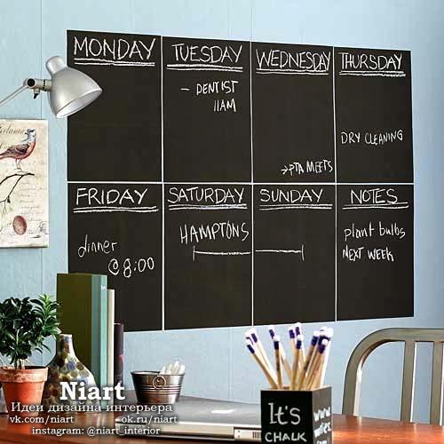 Использование меловой доски в интерьере. 02