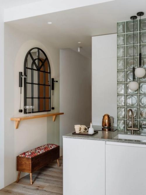 Бохо - интерьер квартиры - студии площадью 32 кв. 06