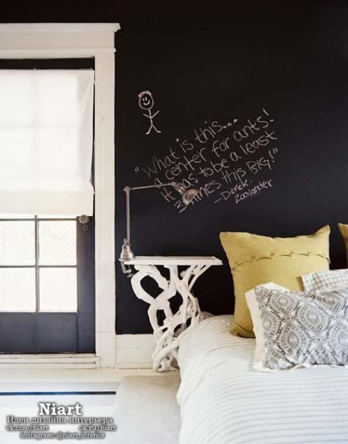 Использование меловой доски в интерьере. 07