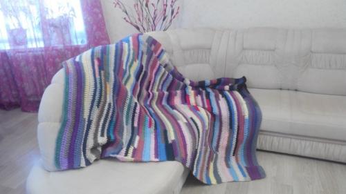 Красочные покрывала - пледы связаны крючком. 02