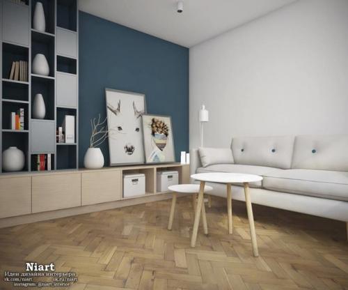 Светлый дизайн двухкомнатной квартиры 44 кв. 01