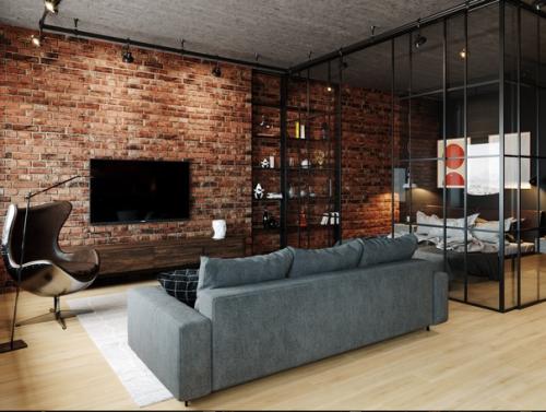 Квартира в стиле лофт Москва. 05