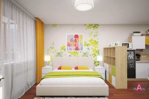 Вариант интерьера квартиры - студии от застройщика. 04