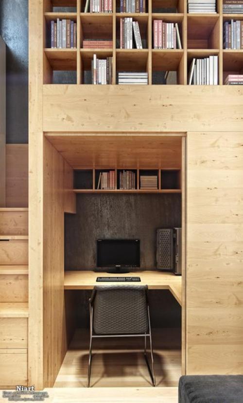 Маленькая двухуровневая квартира 35 кв. 03