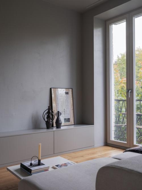 Строгий интерьер студии 36 кв. 04