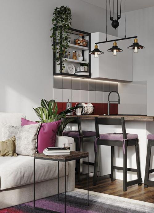 Интерьер небольшой квартиры - студии площадью 25 кв. 02