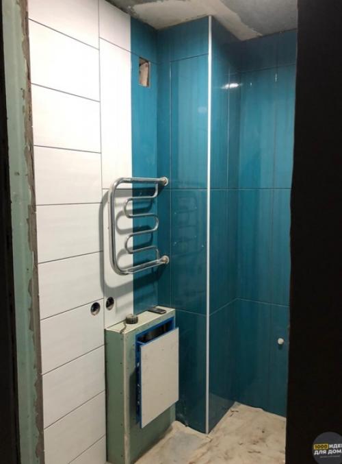 Процесс ремонта. Небольшой ванной комнаты. 07