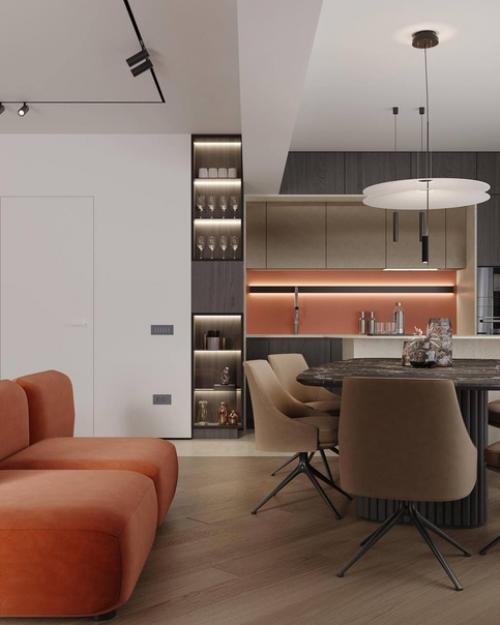 Вдохновляйтесь сочетанием мягких природных оттенков в дизайне кухни - гостиной! 03