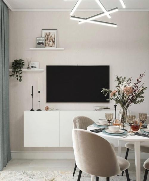 Дизайн кухни - гостиной 16 кв. 01