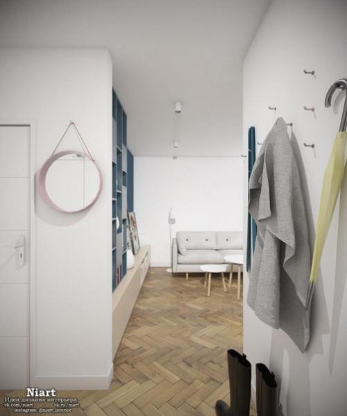 Светлый дизайн двухкомнатной квартиры 44 кв. 07