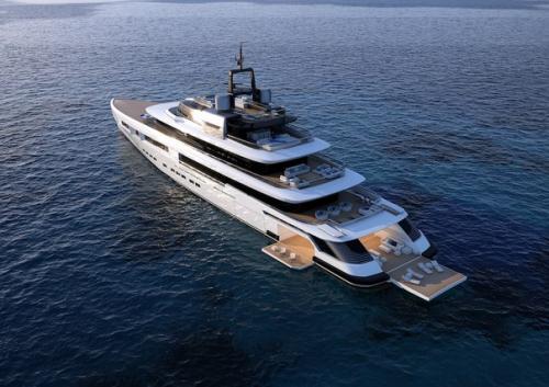 На яхтенной выставке в монако верфь Mondomarine представила концепт будущего флагмана - 70-метровой яхты M70 Arte. 02