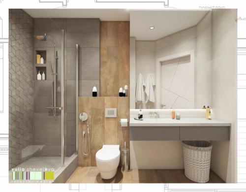 Создавая интерьеры ванных комнат в современном стиле, дизайнеры практически не ограничены в выборе материалов. 01