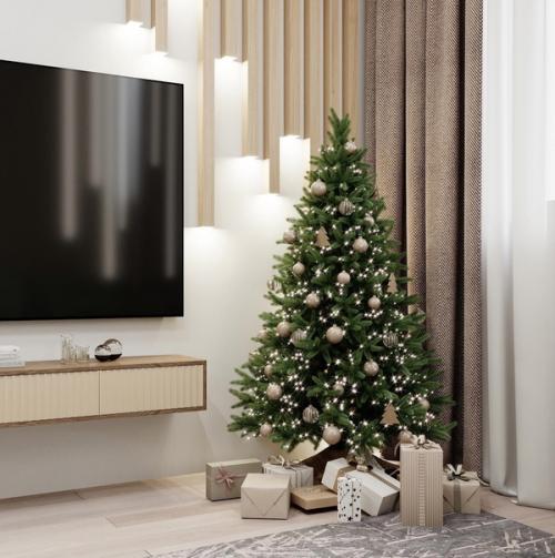 Просторная квартира в светлых оттенках с красивыми украшениями. 03