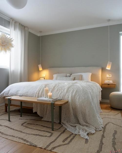 Эстетика современного интерьера в приятных базовых цветах и с прекрасным видом из больших панорамных окон. 06