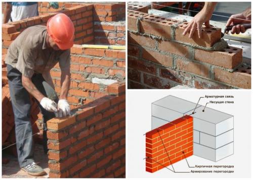 Мы возводим перегородки из кирпича. 02