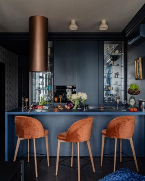 Интерьер в голландском синем цвете в Минске. 02