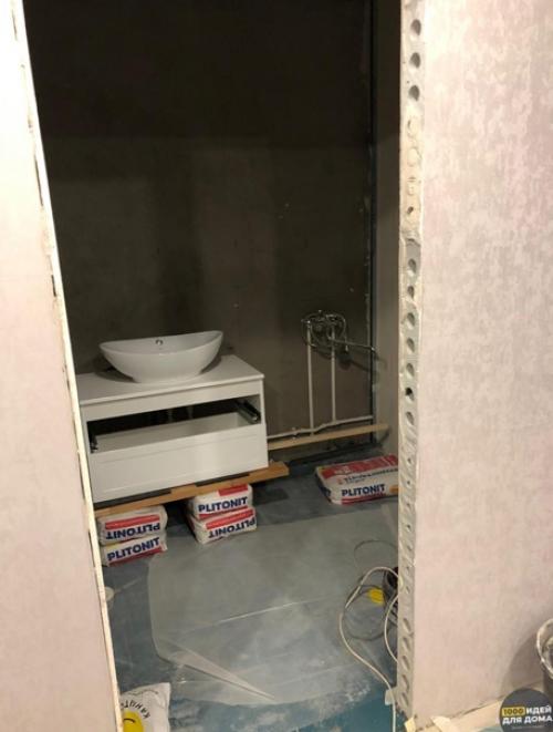 Процесс ремонта. Небольшой ванной комнаты. 01