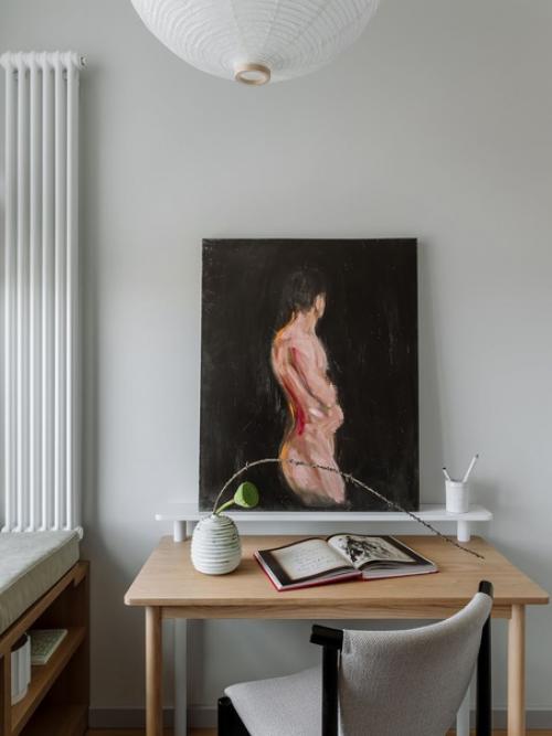 Реализованный интерьер спокойной квартиры, площадью 68 кв. 06