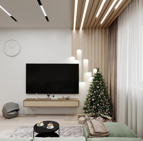 Просторная квартира в светлых оттенках с красивыми украшениями. 04