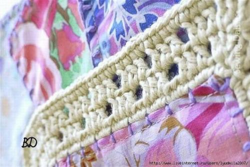 Плед из обвязанных крючком лоскутков. 03 Плед из обвязанных крючком лоскутков. 03