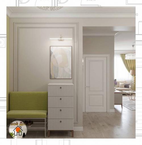 Простая геометрия скандинавского стиля и рациональное использование пространства легли в основу этого дизайн - проекта интерьера. 08