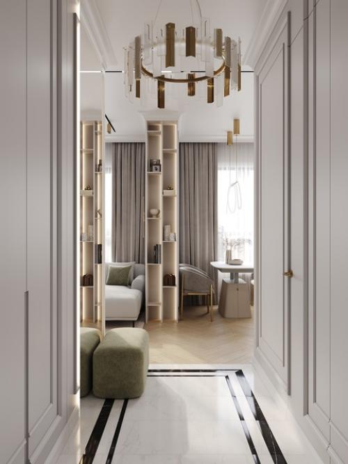 Проект квартиры - студии 35, 4 м 2 в ЖК Level причальный в Москве. 09