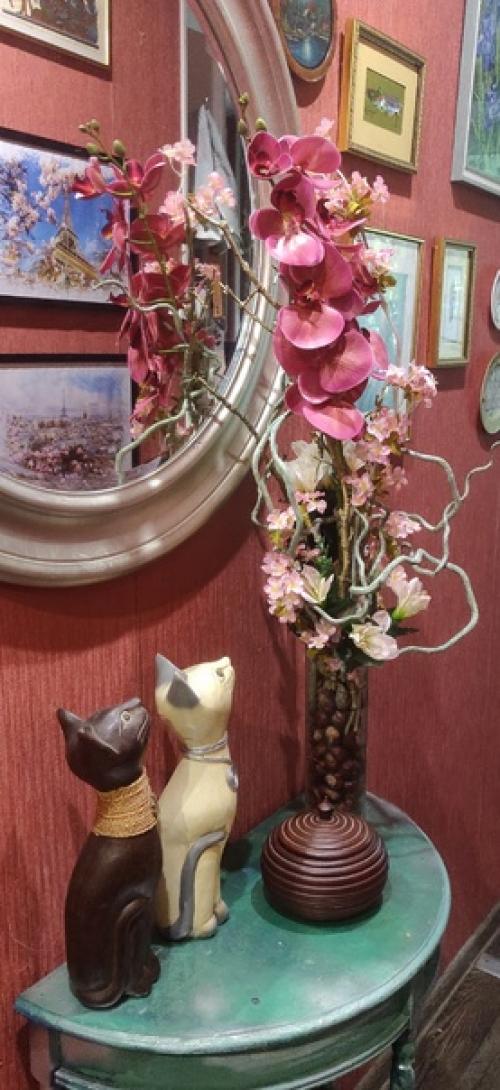 Искусственные цветы в интерьере. 01