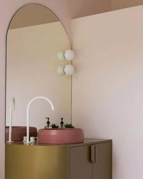 Цветная раковина - акцент в ванной. 08