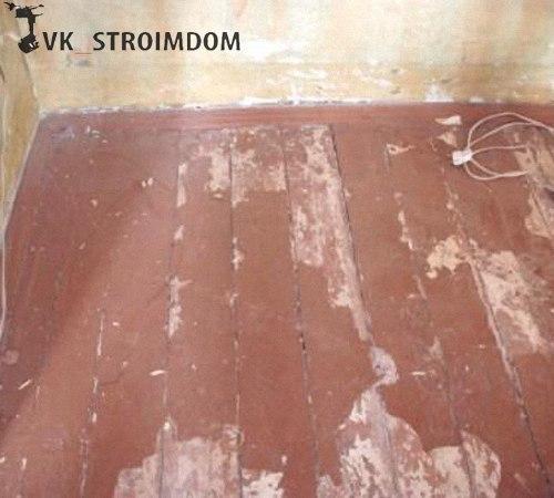 Укладка линолеума на деревянный пол. 02