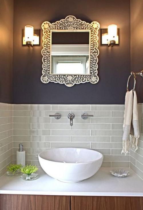 Стеклянная плитка в интерьере кухни и ванной! 06