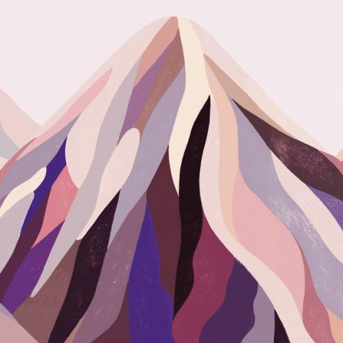 Вдохновляющая цветовая гамма обоев Mountain Voyage Purpur выглядит так, будто создана для самой модной гостиной! 01