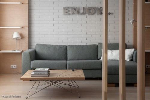 Идея перегородки из бруса не нова, но воплощение всегда разное. 06