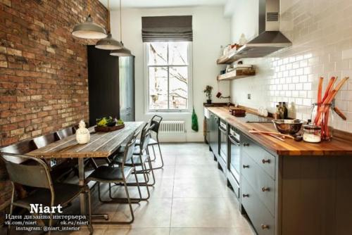 Дизайн узкой кухни. 02